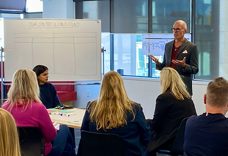 Angus Jenkins running a leadership training session