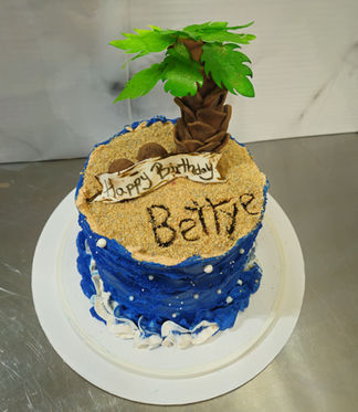 Happy Birthday beach cake