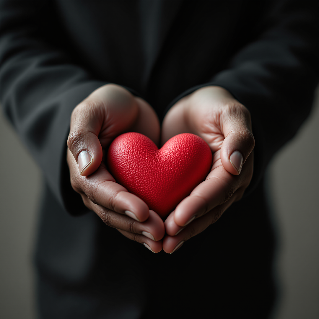 Holding heart
