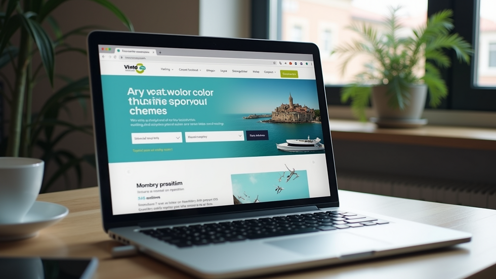 Close-up view of a laptop screen showing travel insurance comparison website