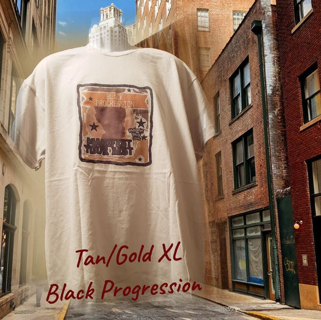 $20 UNISEX gold Black progression tan XL