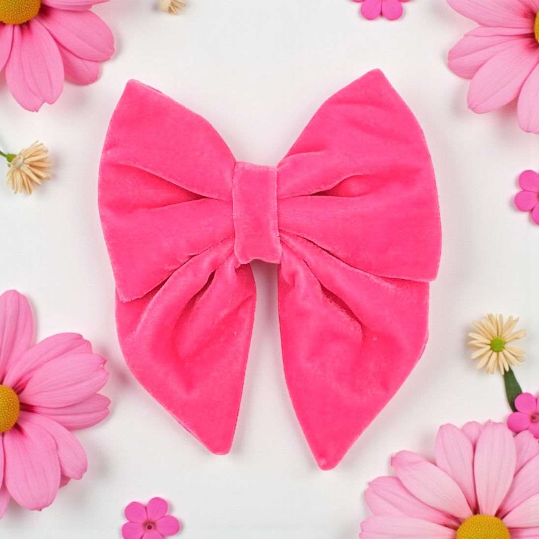 Sailor bow - Hot Pink Velvet