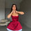 Thumbnail: BARBIE BURGUNDY dress