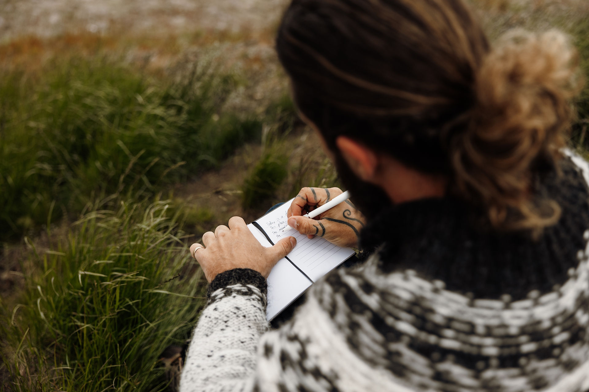 Writing vows before an elopement in Iceland