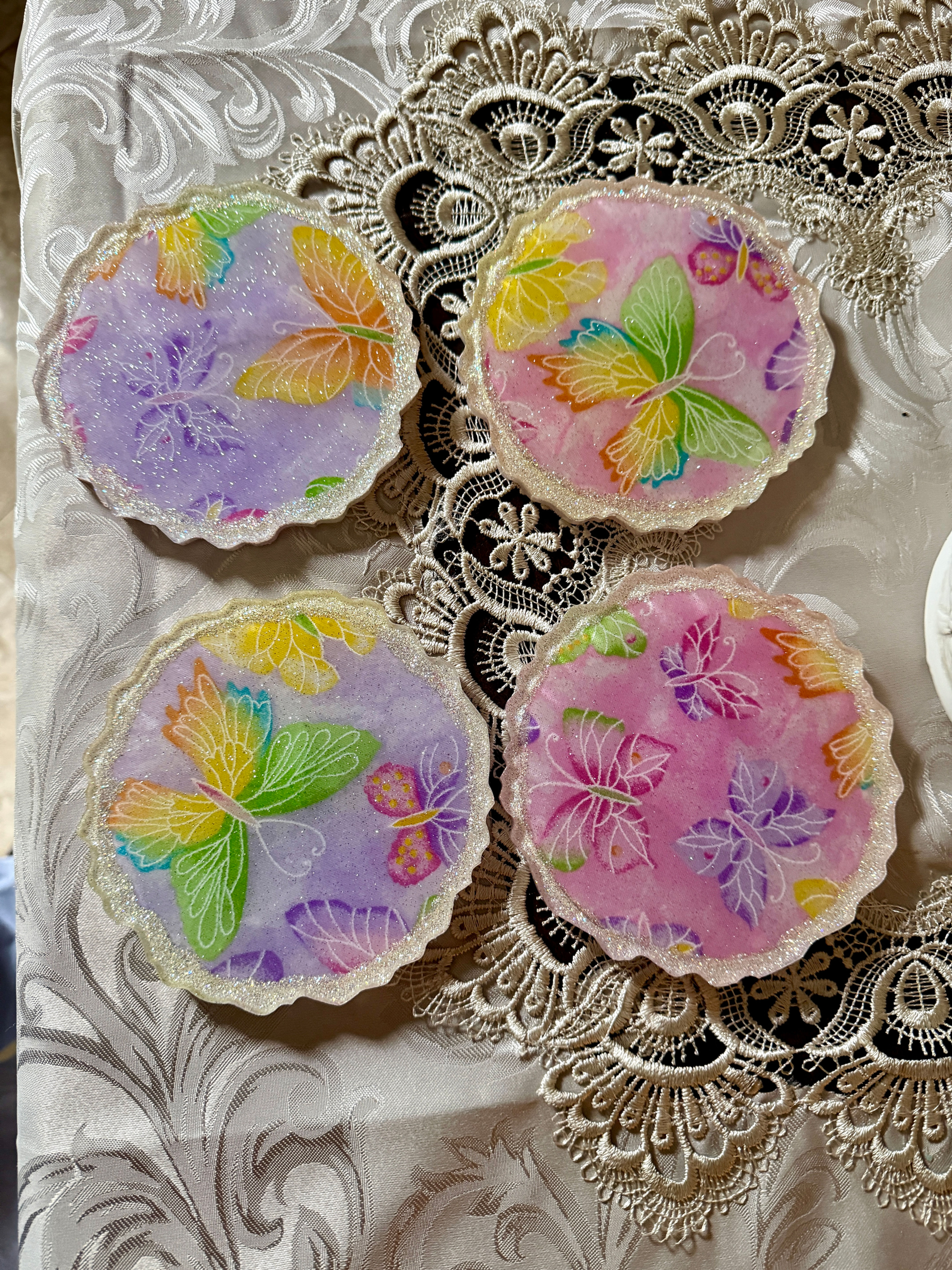 Butterfly Bliss Geode Coasters (Item #C0094)
