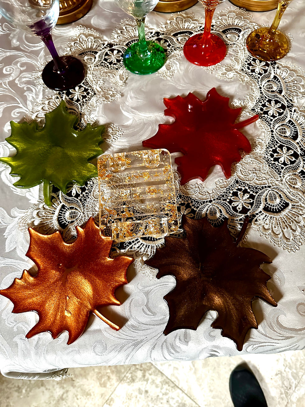 Whispers of Autumn Leaf Coasters (Item #C0072)