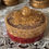 Thumbnail: Blood Red with Gold Leaf Round  Storage Container (Item #SC0001)