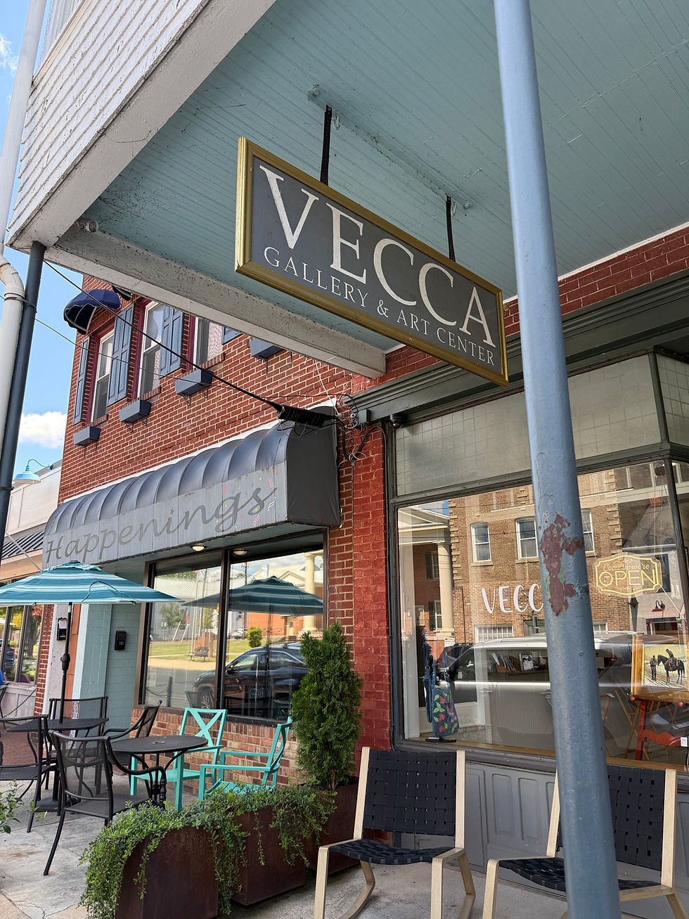 The gallery front of VECCA in Woodstock, VA.