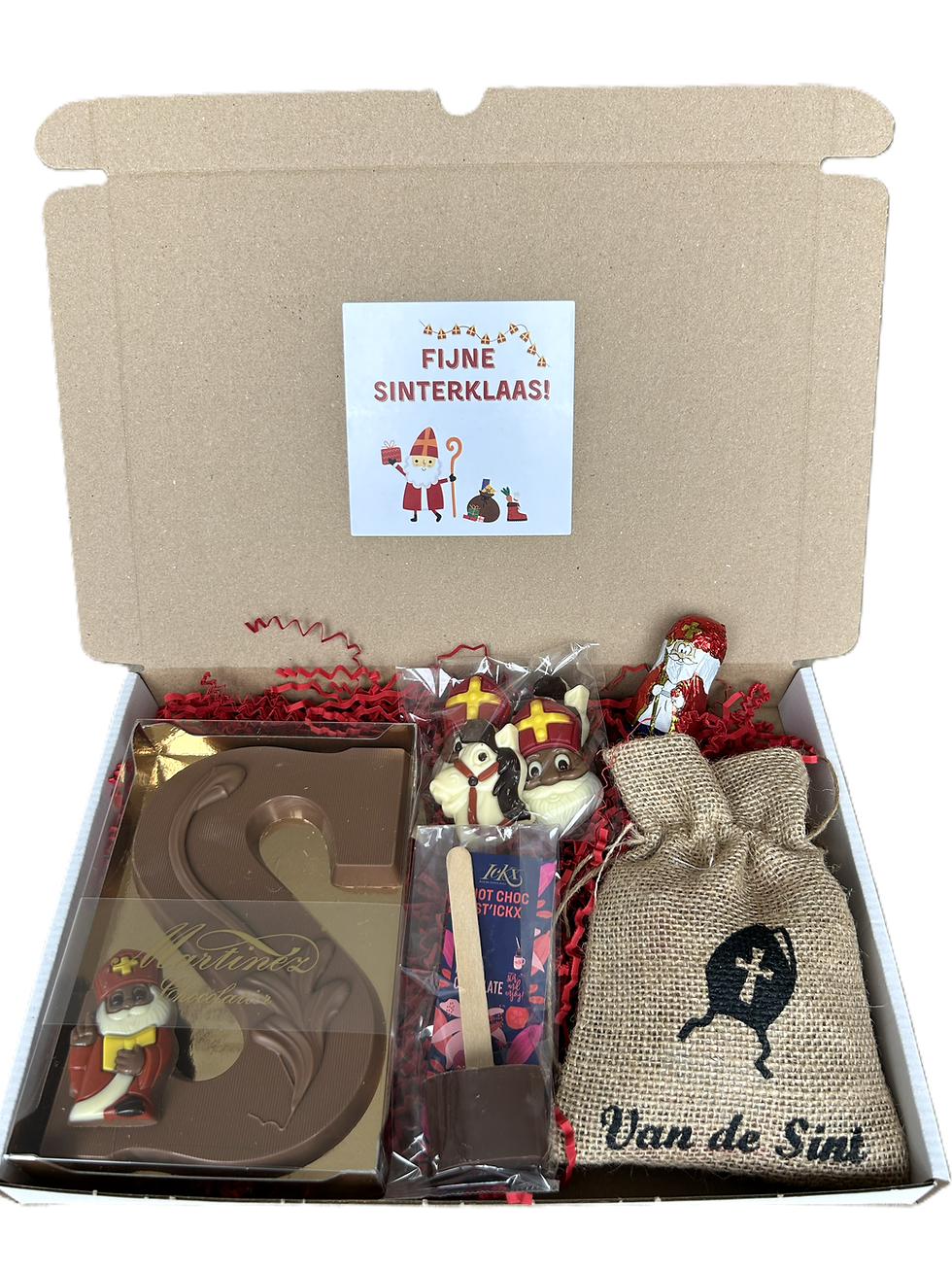 Luxe Sinterklaas chocoladeletter cadeau brievenbus pakket chocolade strooigoed