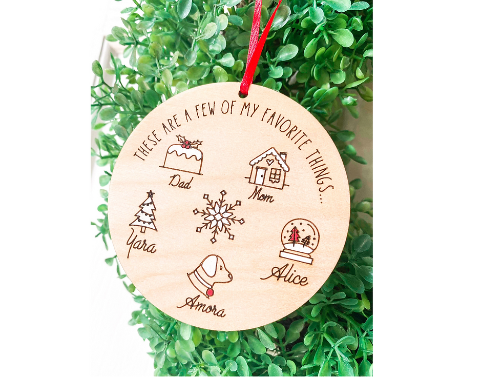Thumbnail: Custom Family Icon Ornament | Digital Pattern File SVG