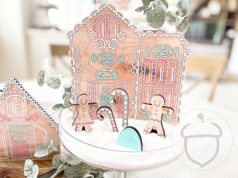 Thumbnail: Gingerbread Village Paint Kit | Digital Pattern File SVG
