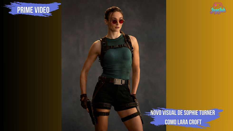 Prime Video Revela o Novo Visual de Sophie Turner Como Lara Croft na Nova Série Tomb Raider
