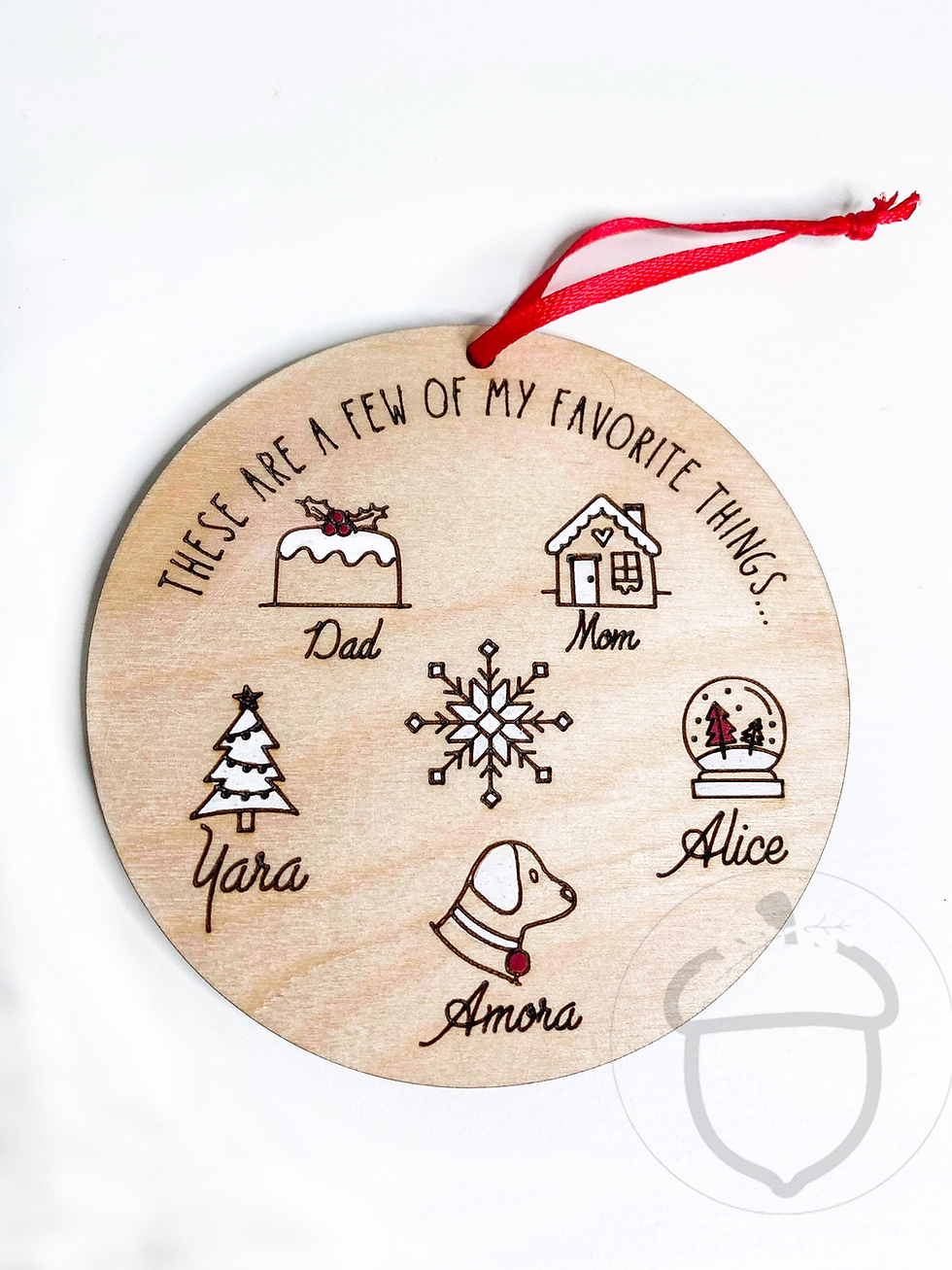 Thumbnail: Custom Family Icon Ornament | Digital Pattern File SVG