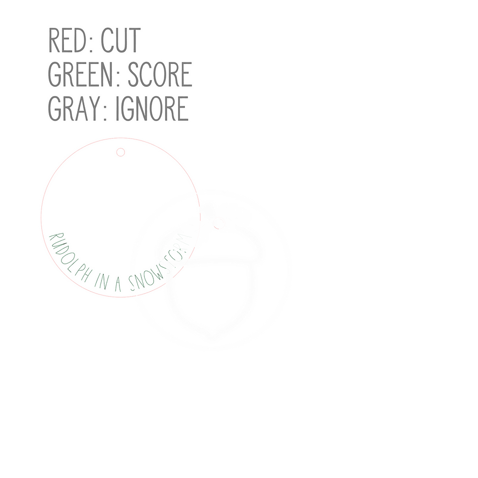 Thumbnail: Rudolph in a Snowstorm Ornament | Digital Pattern File SV