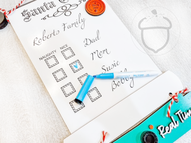 Thumbnail: Santa's List Dry Erase | Digital Pattern File SVG