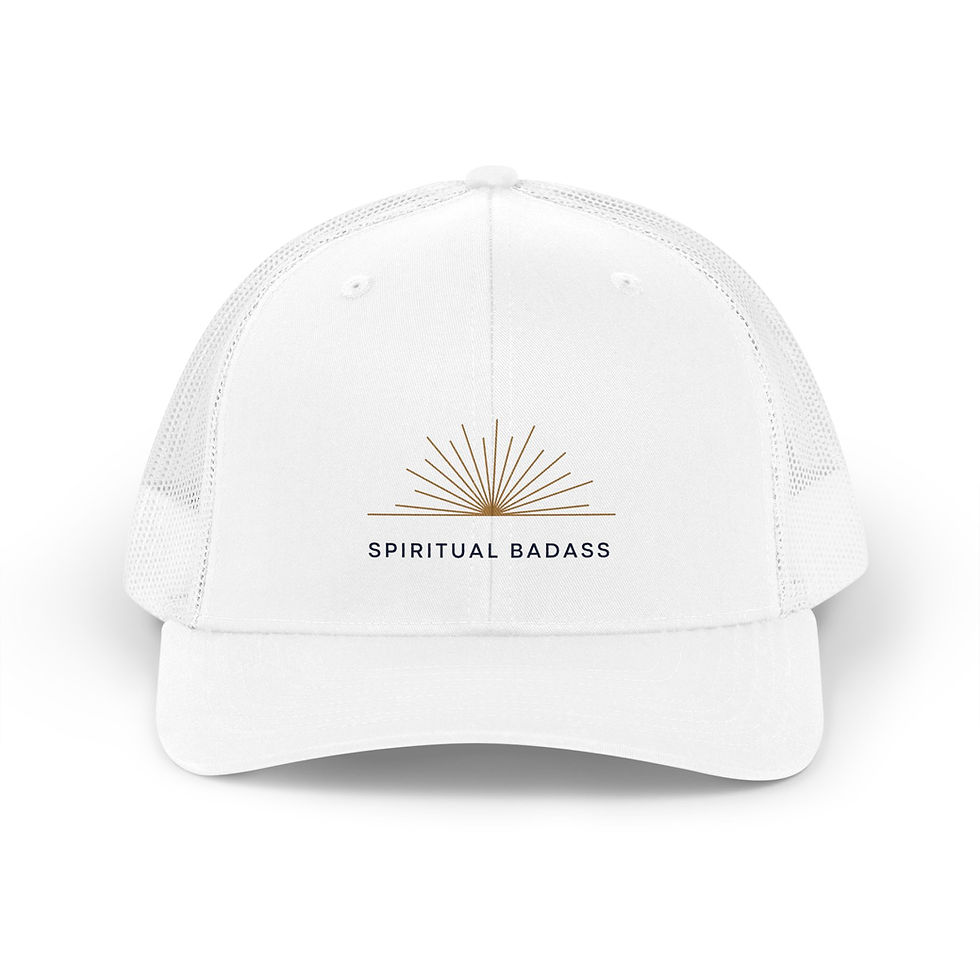Thumbnail: Spiritual Badass Trucker Hat | Retro Sunrise Logo