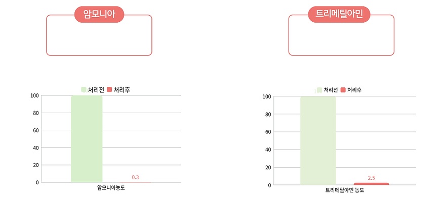 암모니아 농도 감소