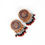 Thumbnail: WHE Multicolor Ajrakh Repurposed Fabric and Wood Round Studs