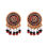 Thumbnail: WHE Multicolor Ajrakh Repurposed Fabric and Wood Round Studs