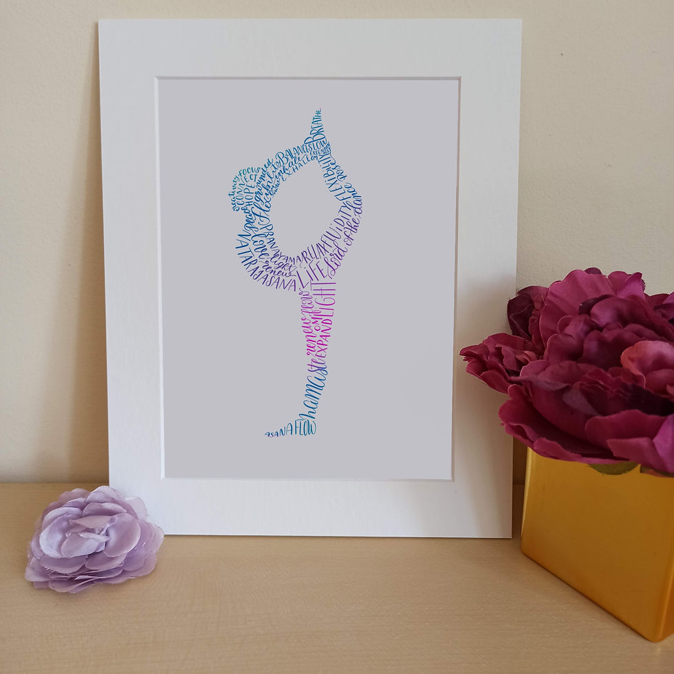 Yoga Dancer pose / Natarajasana print