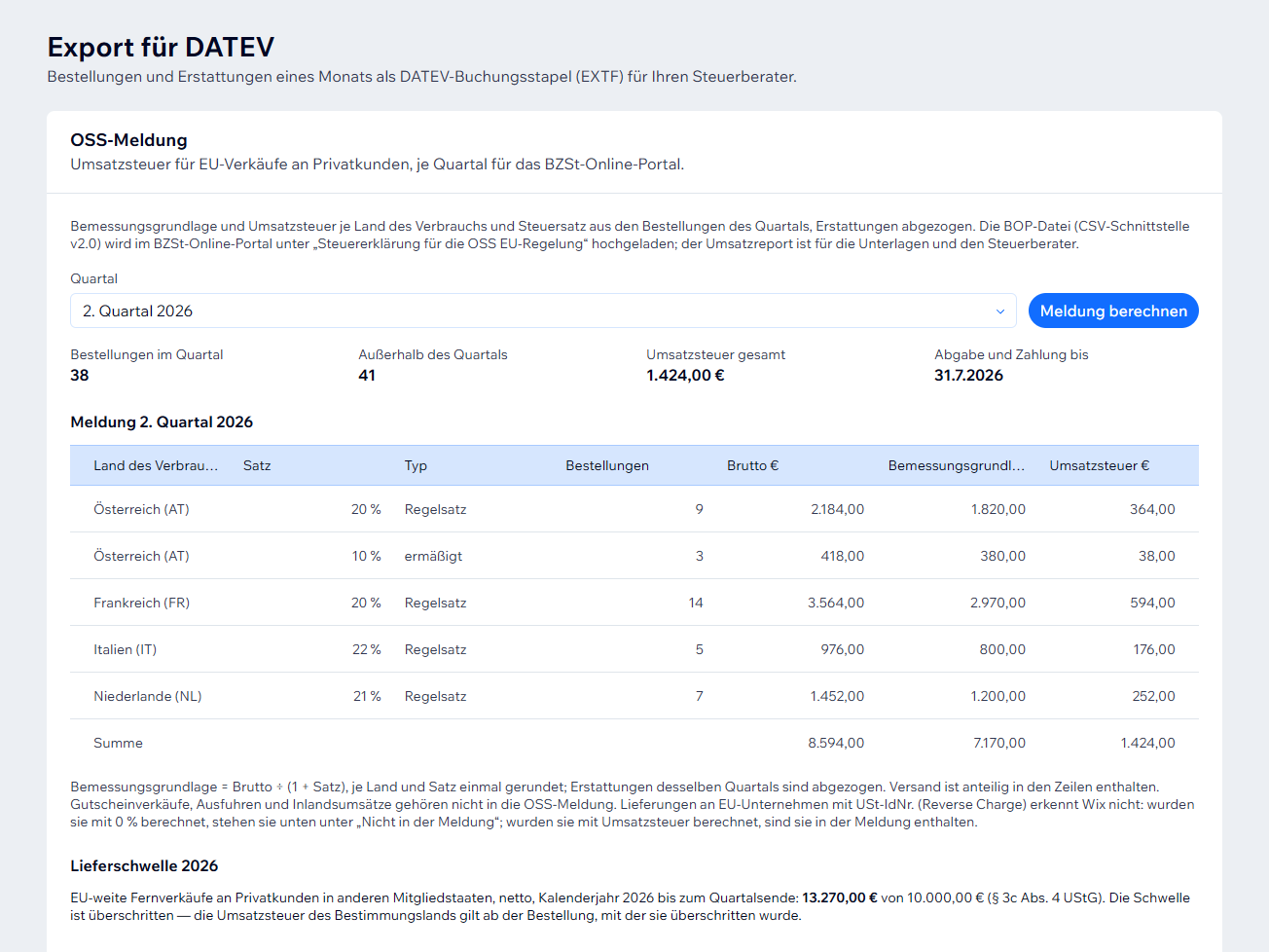 Export für DATEV screenshot 4