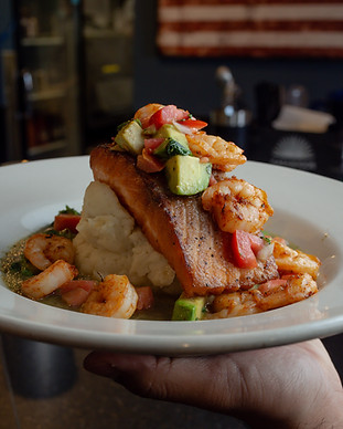 Dinner Features -  Crispy Salmon Cocina 