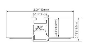 Miniature : PROFIL ALUMINIUM 2000 x 12 x 19mm URBAN PROFIL 1218 - UPB1218LM200