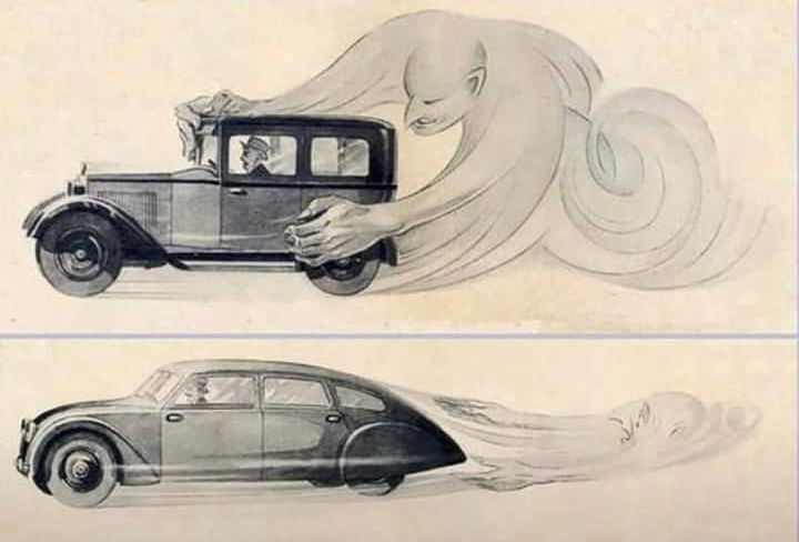 cartoon with classic car