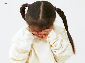 a girl crying