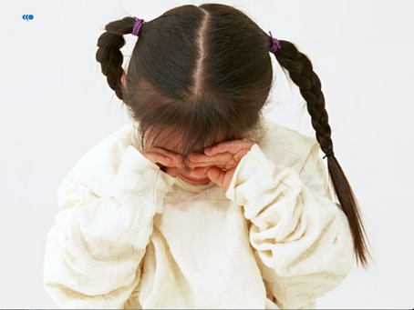 a girl crying