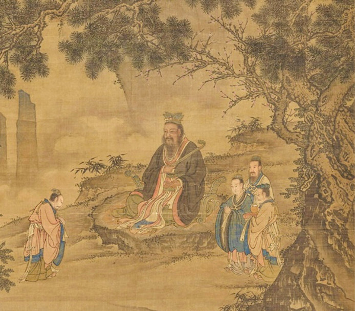 Confucius teaching students