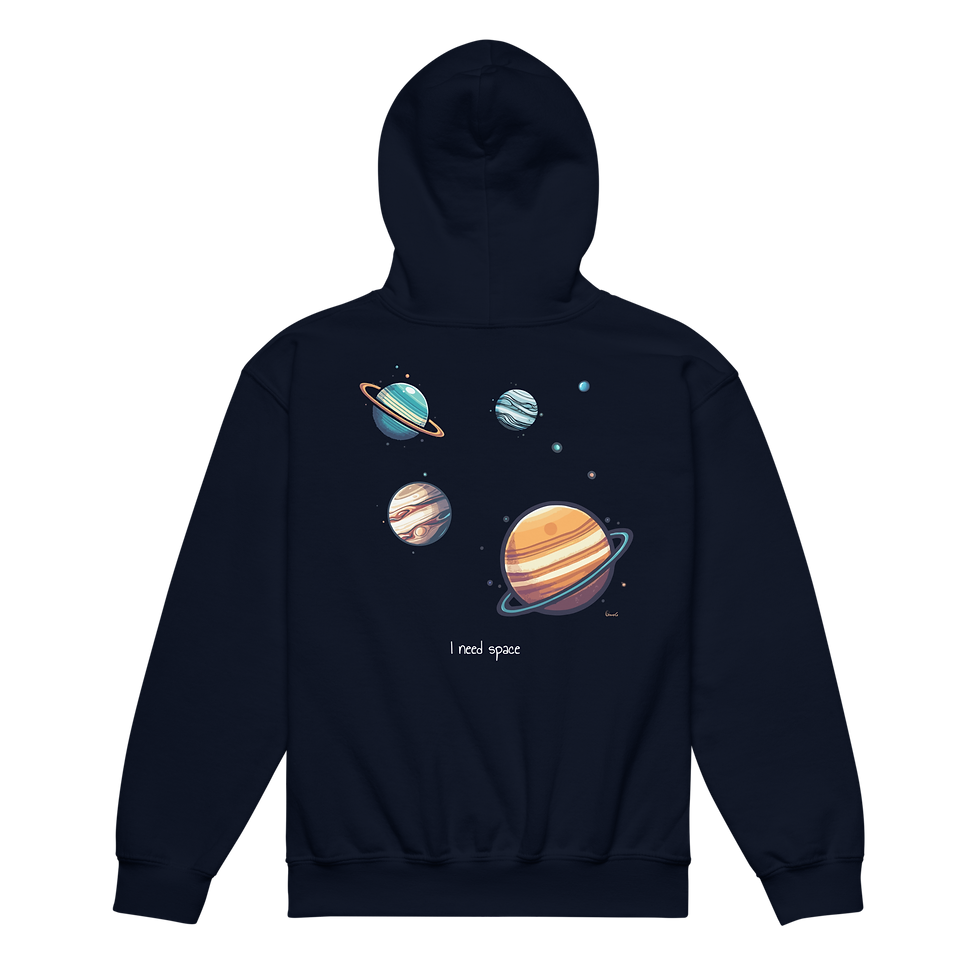 Thumbnail: I Need Space Planets - unisex kid's hoodie
