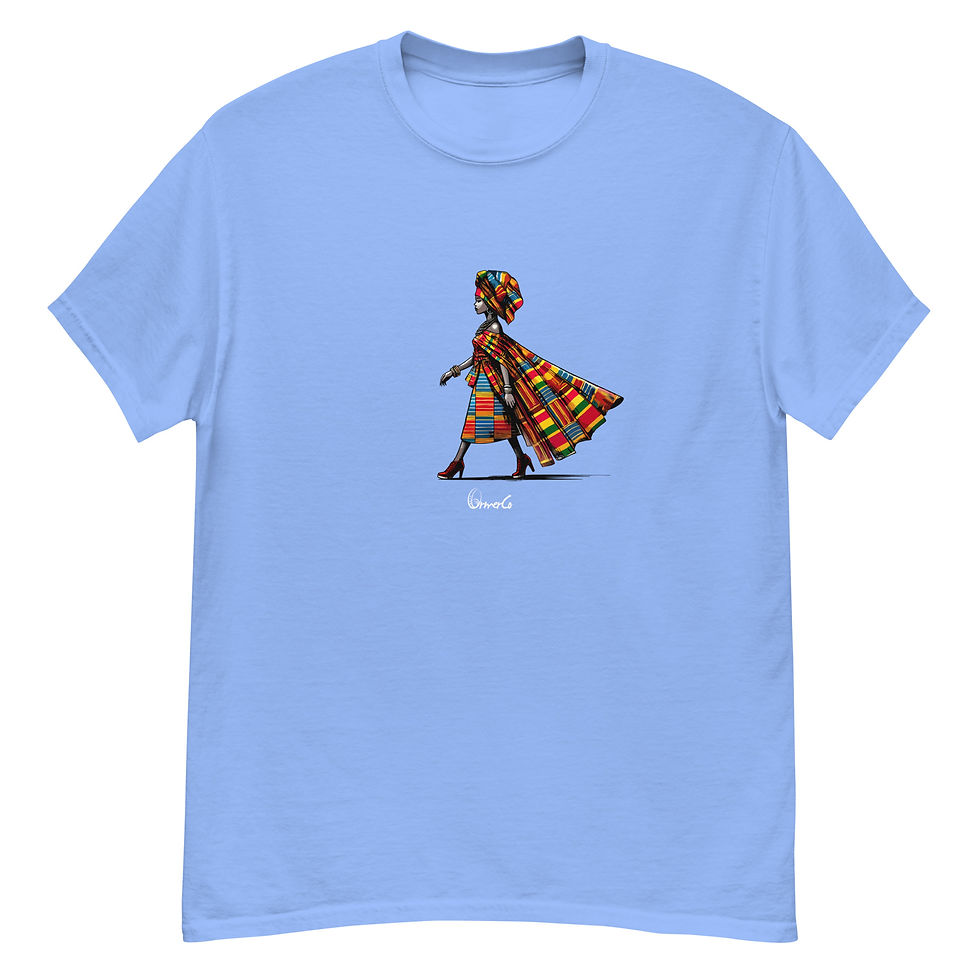 Thumbnail: Big Hats Kente Lady - Unisex T-shirt