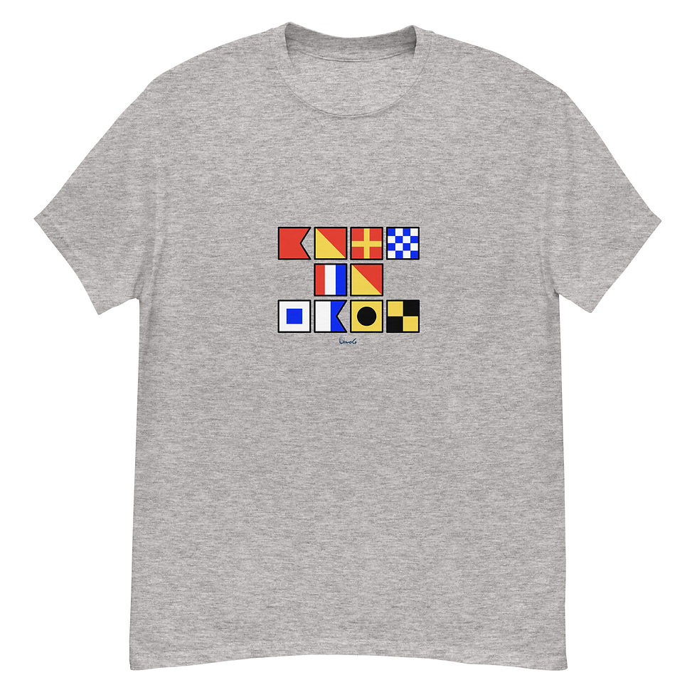 Thumbnail: Nautical Flags - Born to Sail - Unisex T-shirt