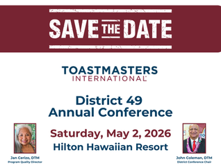 Save the Date - District 49 Conference 