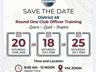 Club Officers Training for 2026-27 Year
