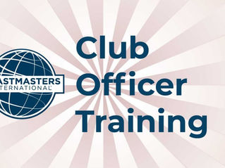 Club Officer Training - Round 2