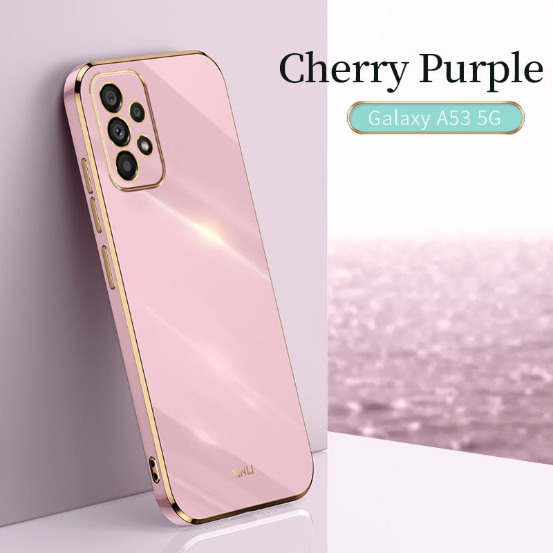 Thumbnail: Solid Color Plating Silicone Phone Case for Samsung Galaxy