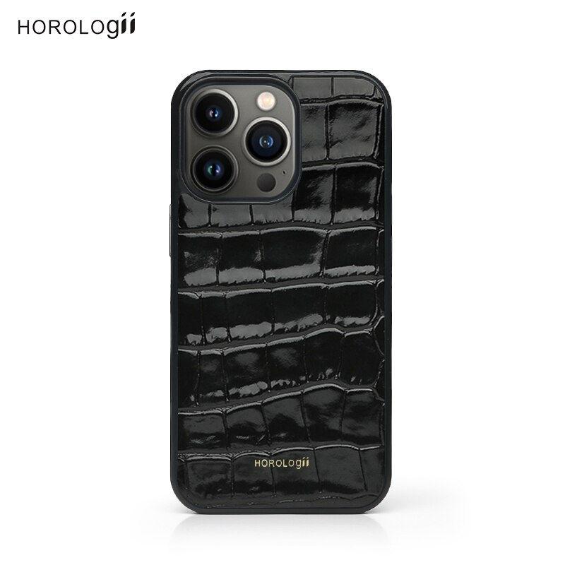 Thumbnail: Crocodile Pattern Italian Leather Luxury Phone Cover for Iphone