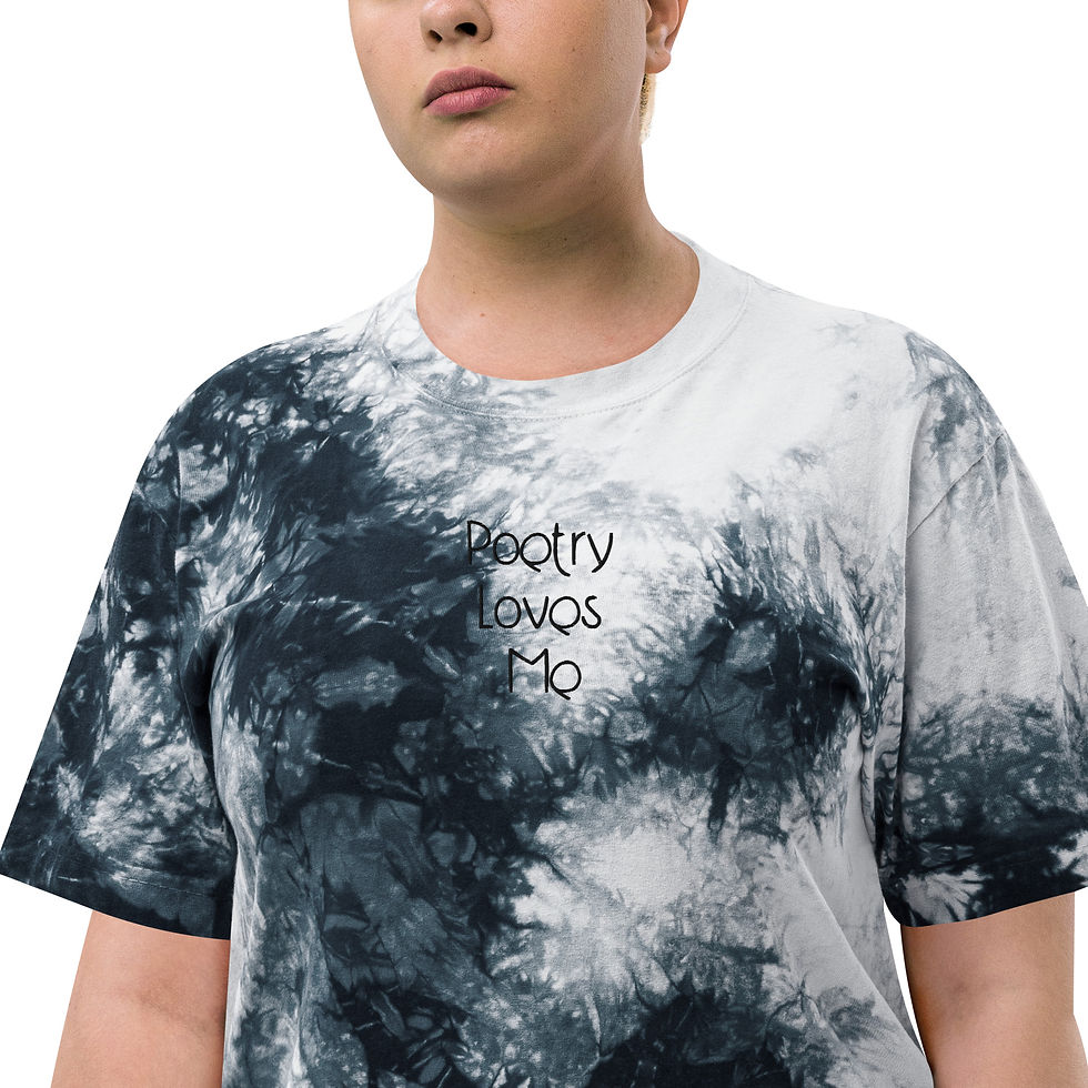 Thumbnail: Poetry Loves Me Oversized tie-dye t-shirt
