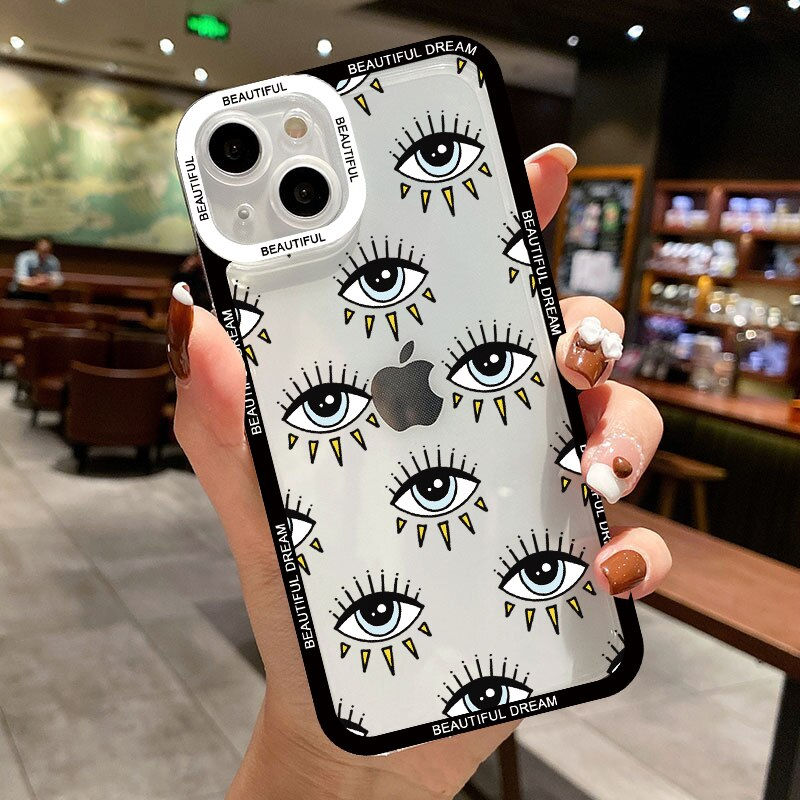 Thumbnail: Lucky Eye - Blue Evil Eye Phone Case For iPhone
