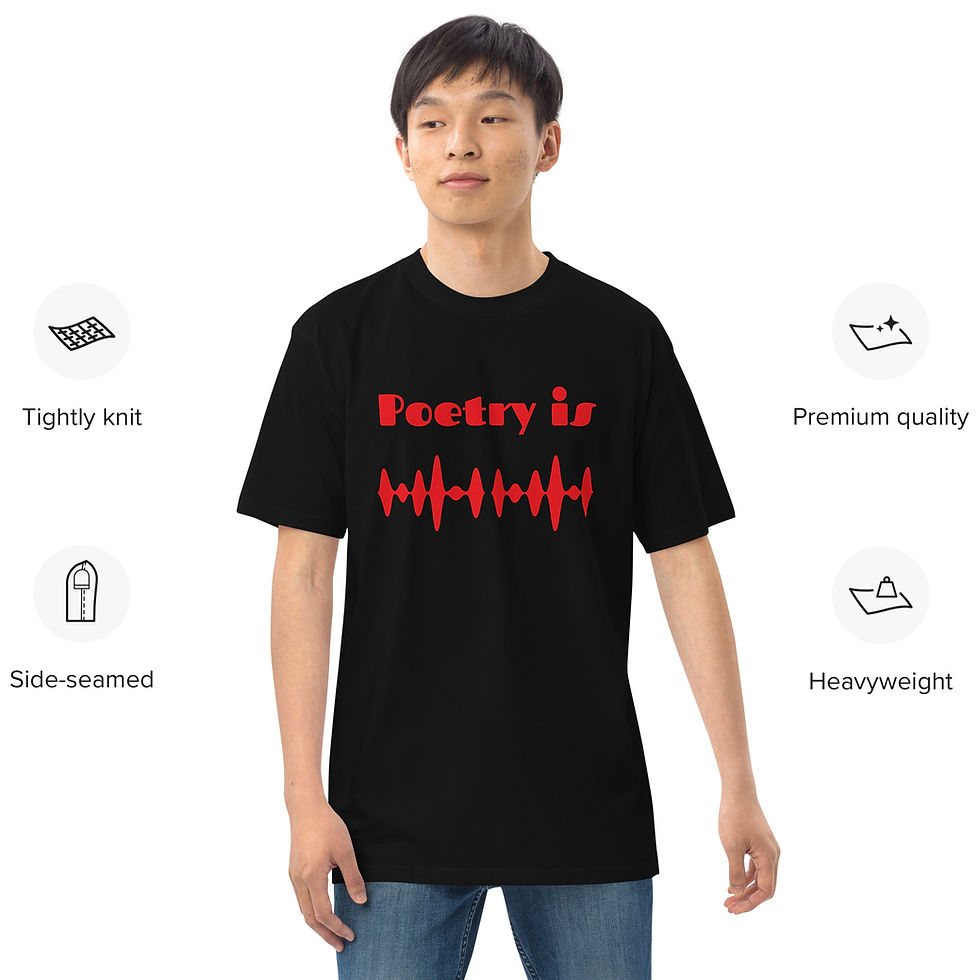 Thumbnail: Poetry is Men’s premium heavyweight tee