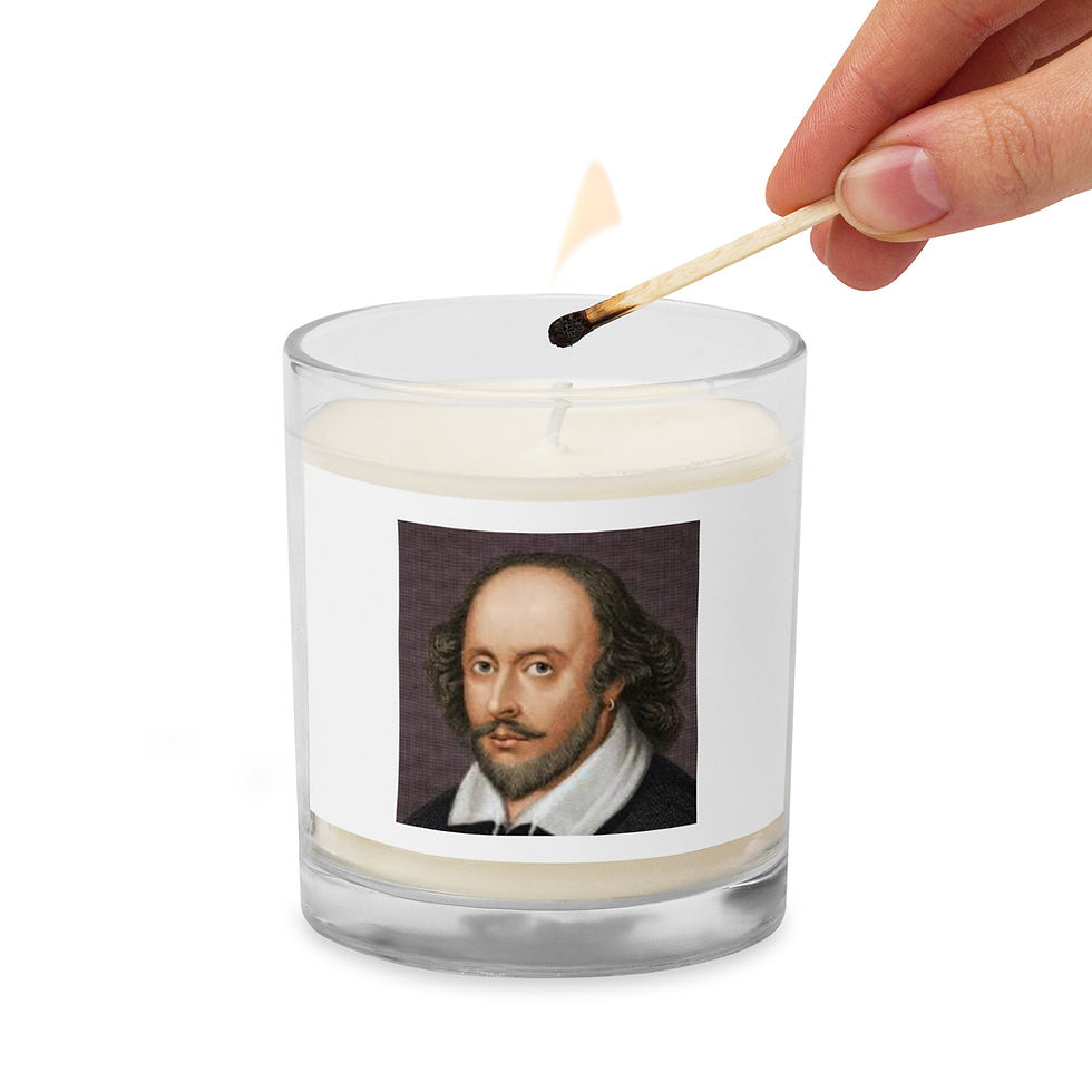 Thumbnail: Exclusive Shakespeare Glass jar soy wax candle