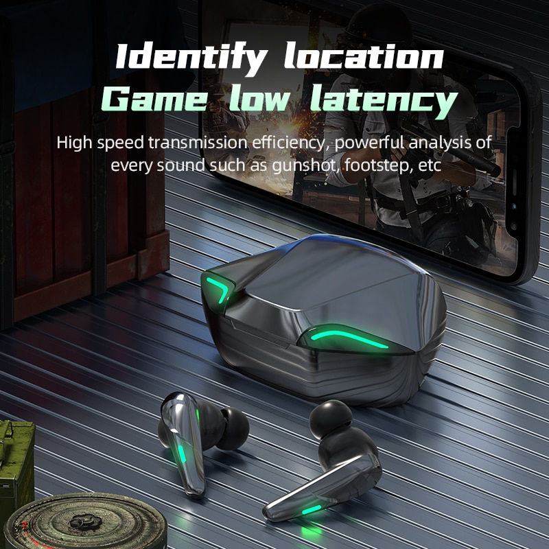 Miniatyrbild: Bluetooth Gaming Wireless Earphones - With Mic Charging Box
