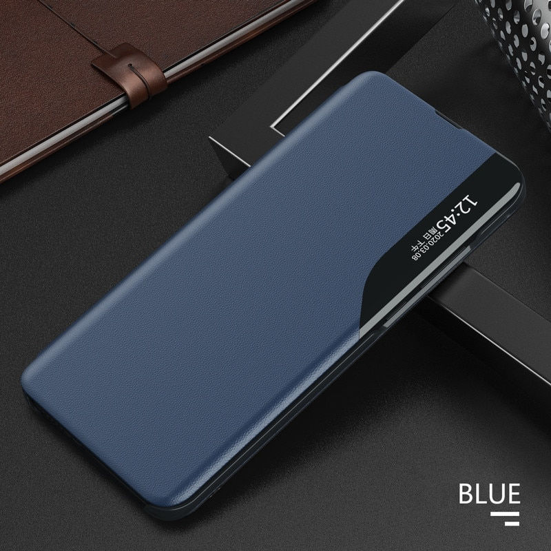 Thumbnail: Smart Window View Magnetic Leather Flip Case For Samsung Galaxy