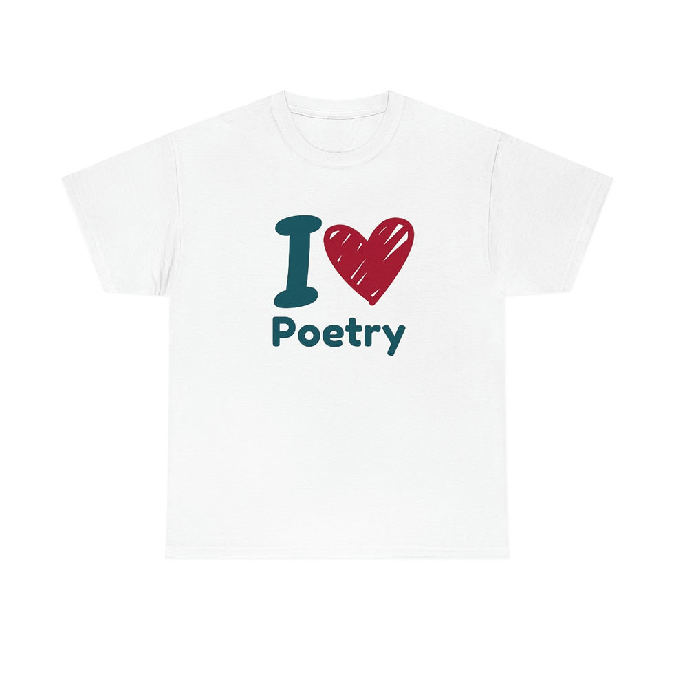 Thumbnail: I love Poetry Unisex Heavy Cotton Tee