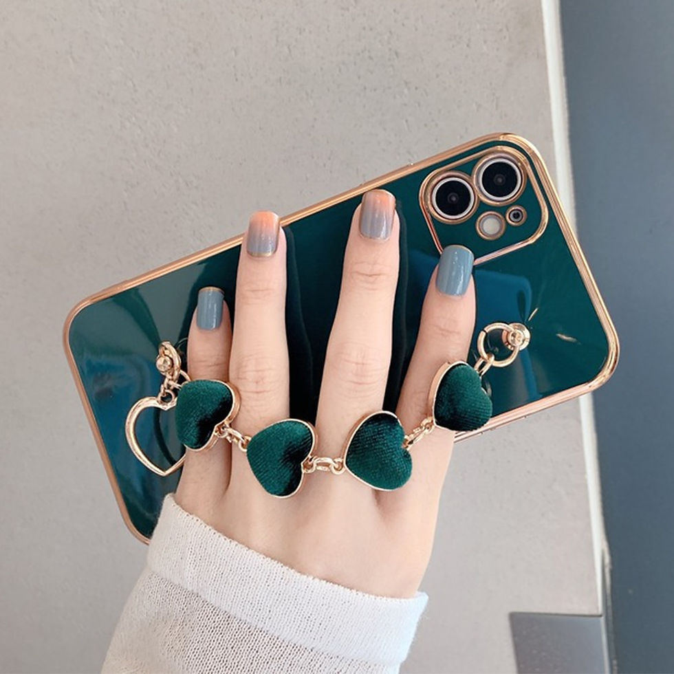 Thumbnail: Love Heart Chain Wrist Bracelet Phone Case For iPhone