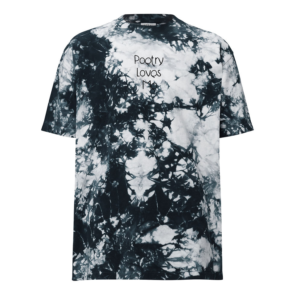 Thumbnail: Poetry Loves Me Oversized tie-dye t-shirt