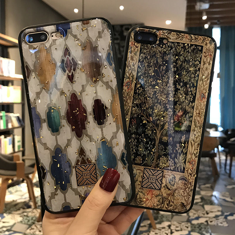 Thumbnail: Gold Foil Marble Bling Phone Case For iPhone
