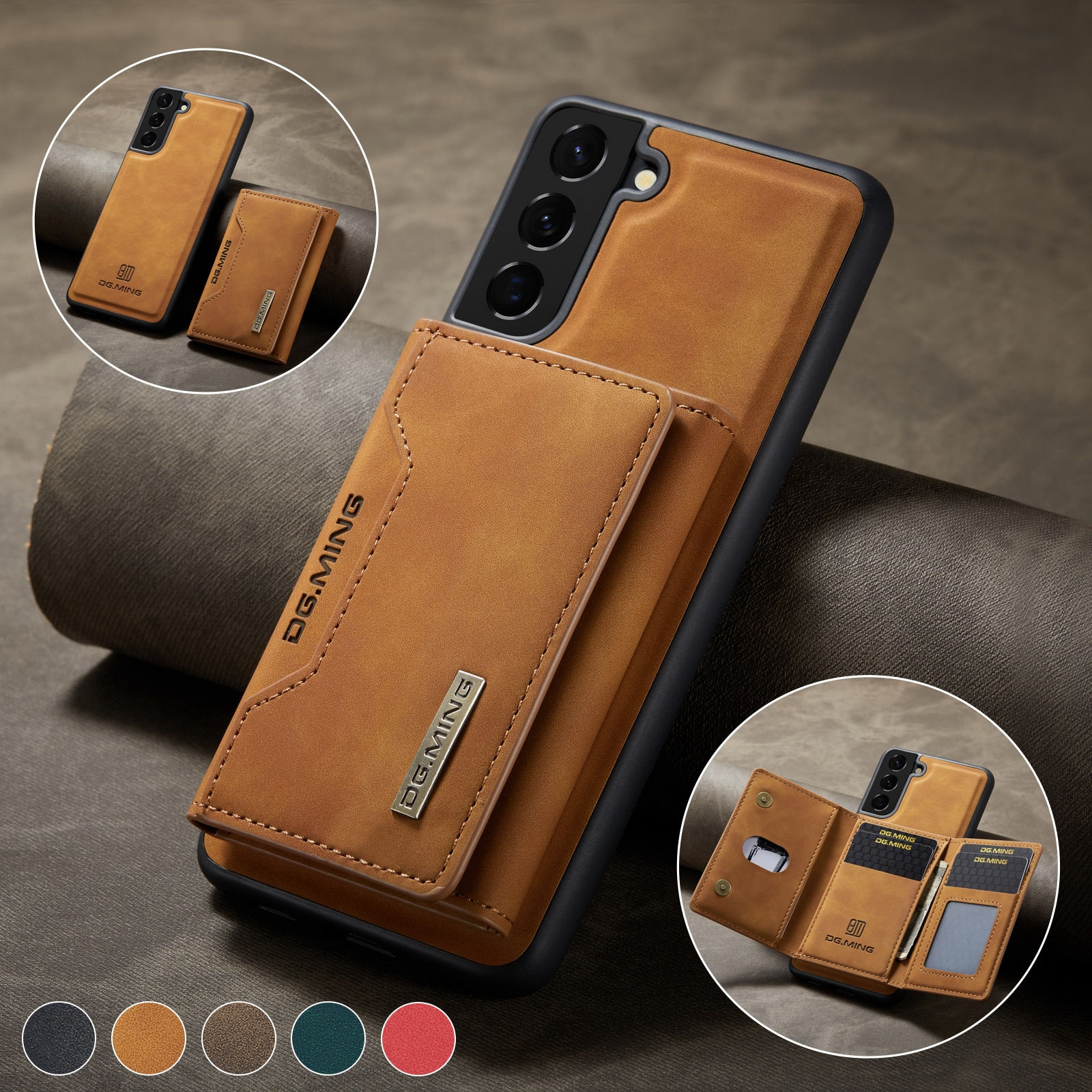 Magnetic Detachable Leather Wallet Case for Samsung Galaxy